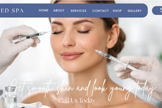 design medical spa website, med spa website aesthetic clinic website