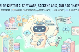 develop custom ai software, backend apis, and rag chatbots