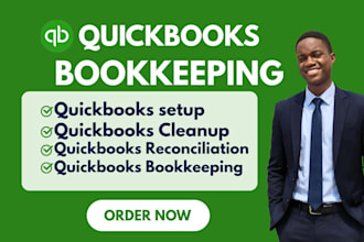 do quickbooks bookkeeping, cleanup, setup, and bank reconciliation