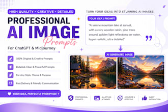 create professional ai image prompts for chatgpt,midjourney