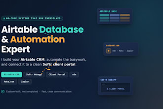 setup airtable database airtable automation crm softr webapp expert