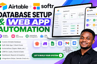 setup airtable database airtable automation crm softr webapp expert