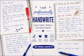 professionally handwrite your notes, letters, and documents