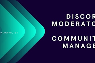 be your expert dicord server moderator and chat manager