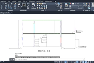 make plans, sections, elevations on autocad
