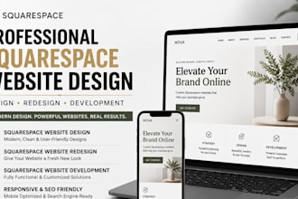 build squarespace website design, redesign squarespace website developmen