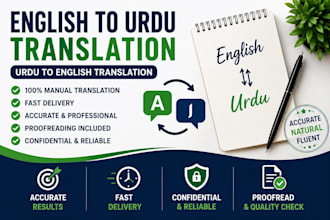 translate english to urdu, arabic, punjabi and persian