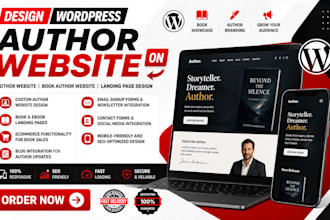 design author website, book author website, ebook website, author landing page