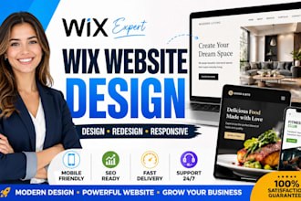 design wix website, redesign wix website and build responsive wix site