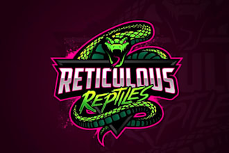design snake mascot logo design with company