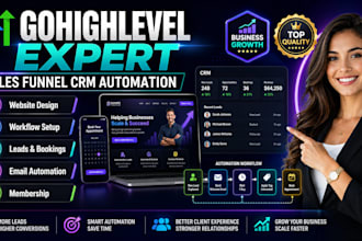 build gohighlevel website sales funnel and automation