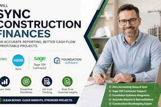 sync construction finances using xero, sage 100 contractor, foundation software