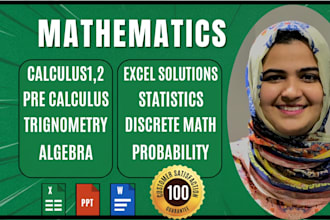 help in mathematics, statistics and excel projects perfectly