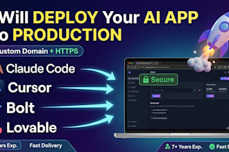 deploy your ai generated app to production with a custom domain