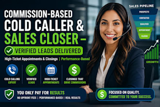 commission based cold calling appointment setting phone call telecom b2b sdr