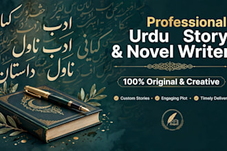 write professional urdu novels and creative stories