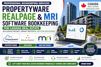 do propertyware realpage and mri software bookkeeping for canada real estate