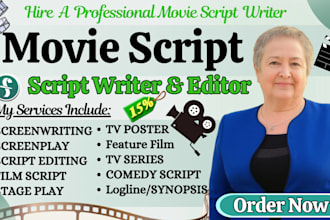 edit, proofread and format screenplay feature film script movie script editing