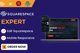 edit squarespace website, fix and redesign squarespace website