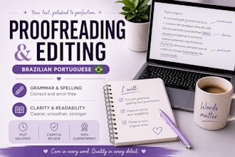 proofread and edit your portuguese text