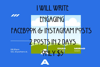 write engaging facebook and instagram posts