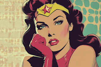 comic book illustration with comic book