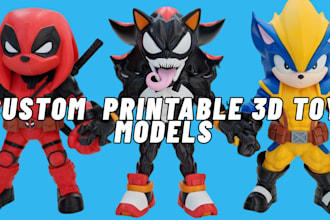 do 3d toy design action figure 3d figurine character model stl for 3d printing