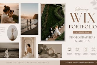 design a stunning wix portfolio website for photographers or artists wix design