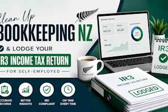 clean up nz bookkeeping and lodge your ir3 income tax return for self employed