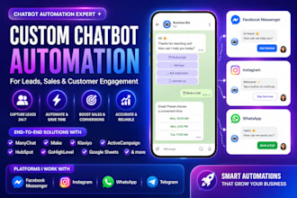 build a manychat automation for facebook, instagram,telegram