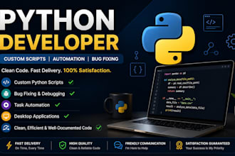 develop custom python scripts, automation, and desktop app