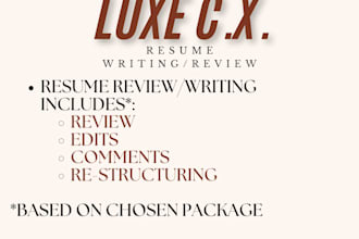 review your resume, CV and make edits