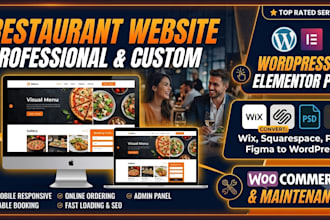develop a professional restaurant website with online order