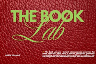 turn any book into a custom course, study guide, or book club experience