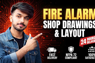 design fire alarm system layout and shop drawings in autocad