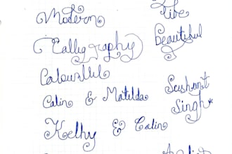 write elegant english calligraphy by hand