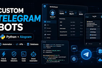 develop a professional telegram bot using python and aiogram