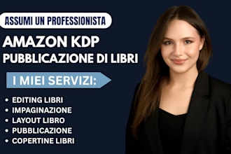 impaginazione interna libro, editing libro e pubblicazione amazon KDP