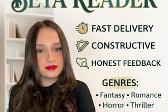 beta reading and manuscript review with fast delivery