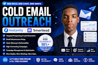set up cold email outreach as your klaviyo email expert