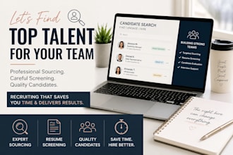 assist with sourcing and recruiting