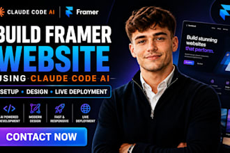 build framer website using claude code ai setup design and live deployment