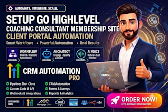 setup gohighlevel coaching consultant membership site client portal automation