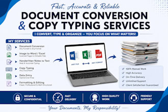 type handwritten notes and convert PDF, word, and excel files