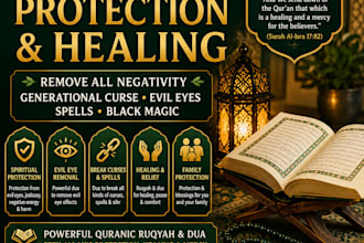 offer dua ruqyah to remove all generational curses evil eyes spells black magic