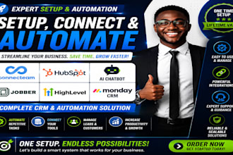 setup connecteam hubspot ai chatbot jobber gohighlevel monday crm automation