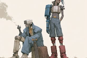 draw cyberpunk futuristic city art