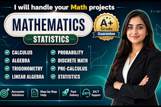 do mathematics, statistics, course support and excel projects