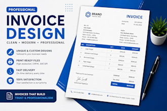 design a professional invoice, bill, receipt and quotation in microsoft word