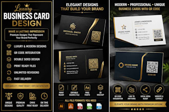 design luxury business card qr code design visiting card and corporate card